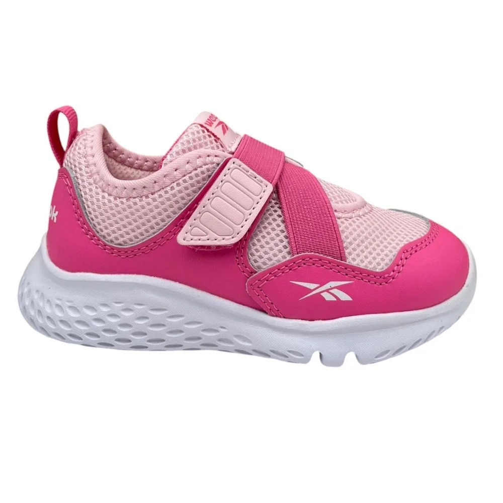 Reebok Toddler Girls Slip-on Sneaker Size 7 Pink‎ Lightweight Stretch Comfort